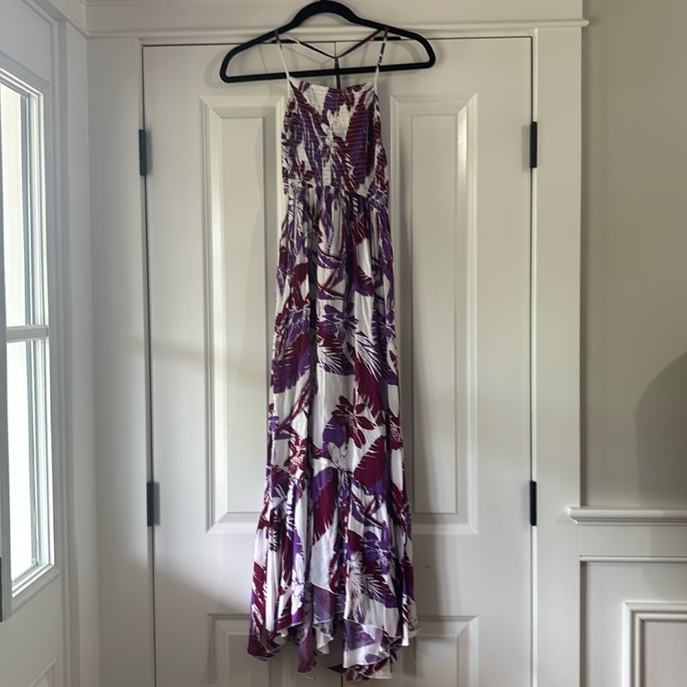 Free People flowered flowy midi sundress